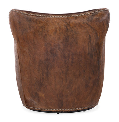 Kato Leather Swivel Chair with Dark HOH
