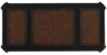 Telluride 76'' Executive Desk withLeather Panels