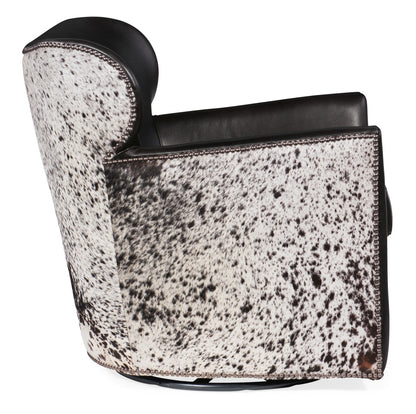 Kato Leather Swivel Chair with Salt Pepper HOH