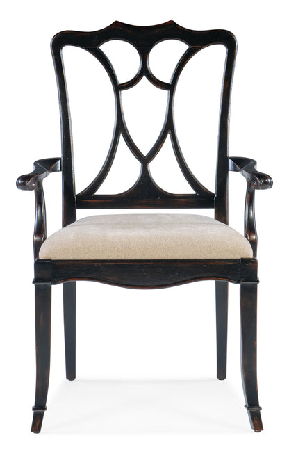 Charleston Upholstered Seat Arm Chair
