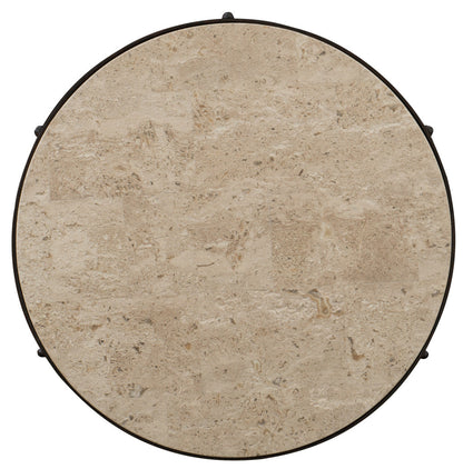 Luckenbach Metal and Stone End Table