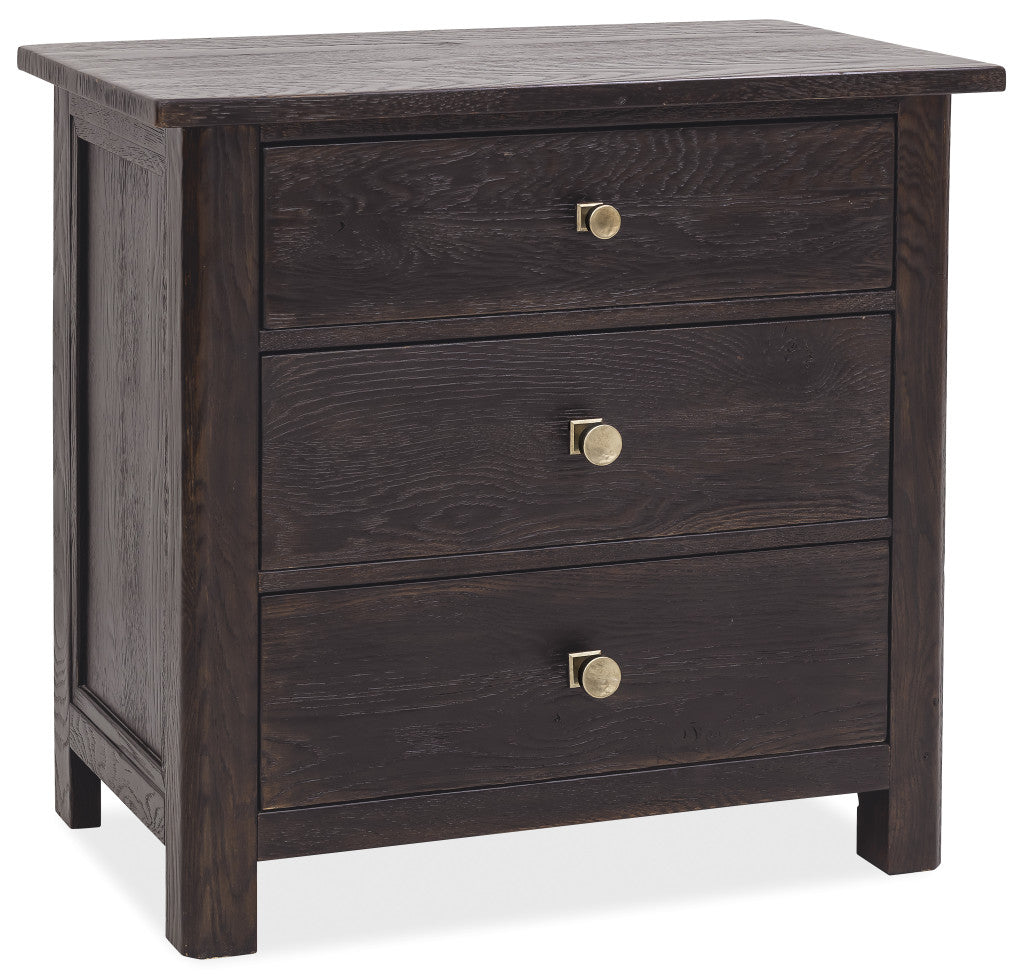Driftwood Three-Drawer Nightstand