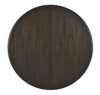 Retreat Pole Rattan Round Dining Table with 1-20in Leaf