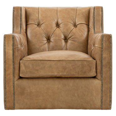 Candace Leather Swivel Chair