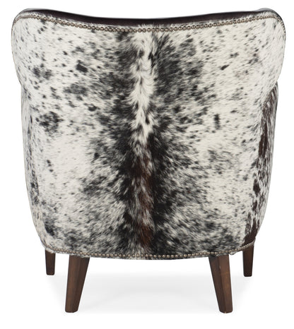 Kato Leather Club Chair with Salt Pepper HOH