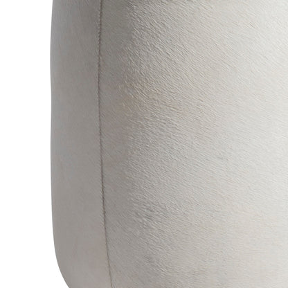 Ash Leather Ottoman