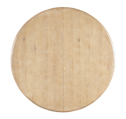 Retreat Pole Rattan Round Dining Table with 1-20in Leaf