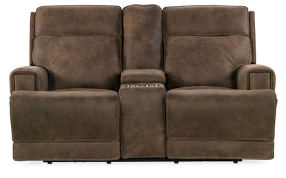 Wheeler Console Loveseat with Power Recline & Power Headrest