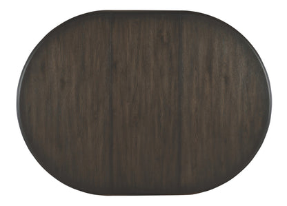 Retreat Pole Rattan Round Dining Table with 1-20in Leaf