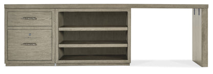 Linville Falls 96" Desk with File and Open Desk Cabinet