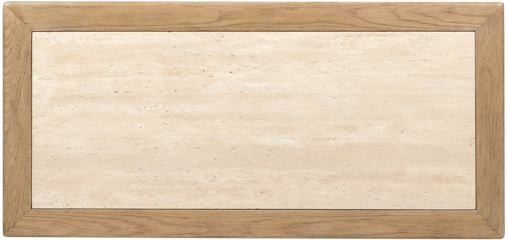 Driftwood One-Drawer Nightstand with Stone