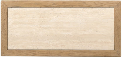 Driftwood One-Drawer Nightstand with Stone