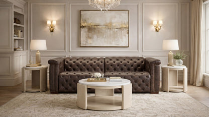 Savion Deux Sofa with Power Recliners and Power Headrests