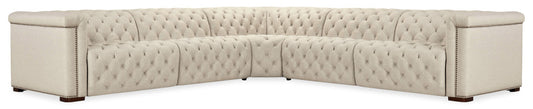 Savion Deux 5 Seat Sectional with Four Power Recliners and Six Power Headrests