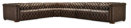 Savion Deux 6 Seat Sectional with Four Power Recliners and Seven Power Headrests