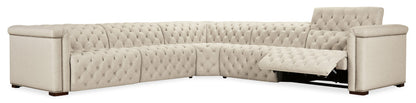 Savion Deux 5 Seat Sectional with Three Power Recliners and Six Power Headrests