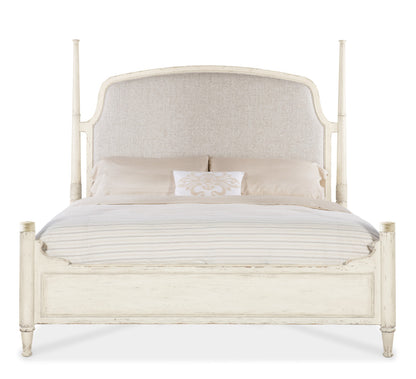 Americana King Upholstered Poster Bed