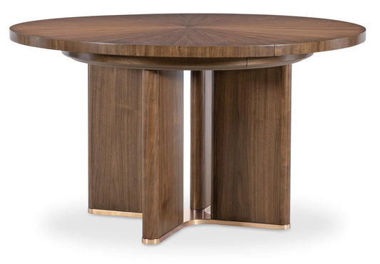 Eleana Round Dining Table with One 20-inch Leaf