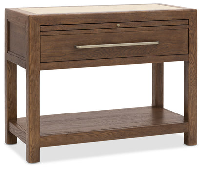 Driftwood One-Drawer Nightstand with Stone
