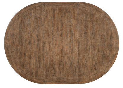 Americana Round Pedestal Dining Table with 1-22in Leaf
