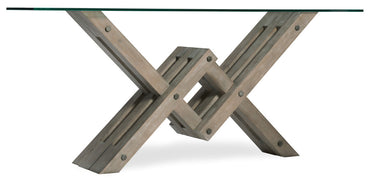Affinity Glass Top Accent Console