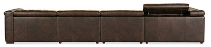 Savion Deux 6 Seat Sectional with Four Power Recliners and Seven Power Headrests