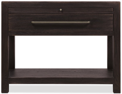 Driftwood One-Drawer Nightstand with Stone