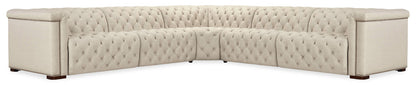 Savion Deux 5 Seat Sectional with Three Power Recliners and Six Power Headrests
