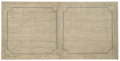 Ciao Bella 84in Trestle Table with 2-18in Leaves-Flaky White/Black