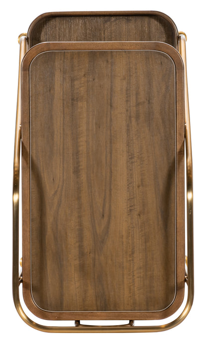 Commerce and Market Walnut Wine and Bar Cart