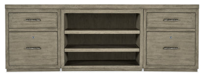 Linville Falls 84" Credenza with Two Files and Open Desk Cabinet