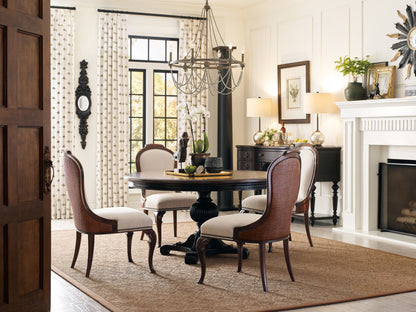 Charleston Round Pedestal Dining Table with 1-20in Leaf