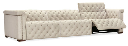 Savion Deux 3 Seat Sofa with Two Power Recliners and Three Power Headrests