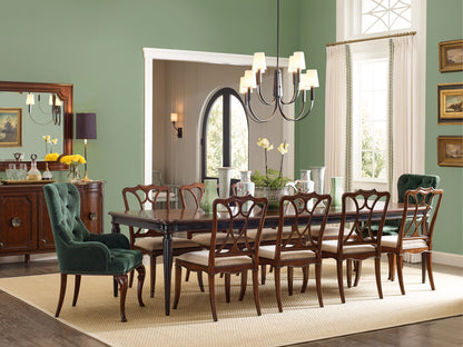 Charleston Rectangle Leg Dining Table w-2-22in Leaves